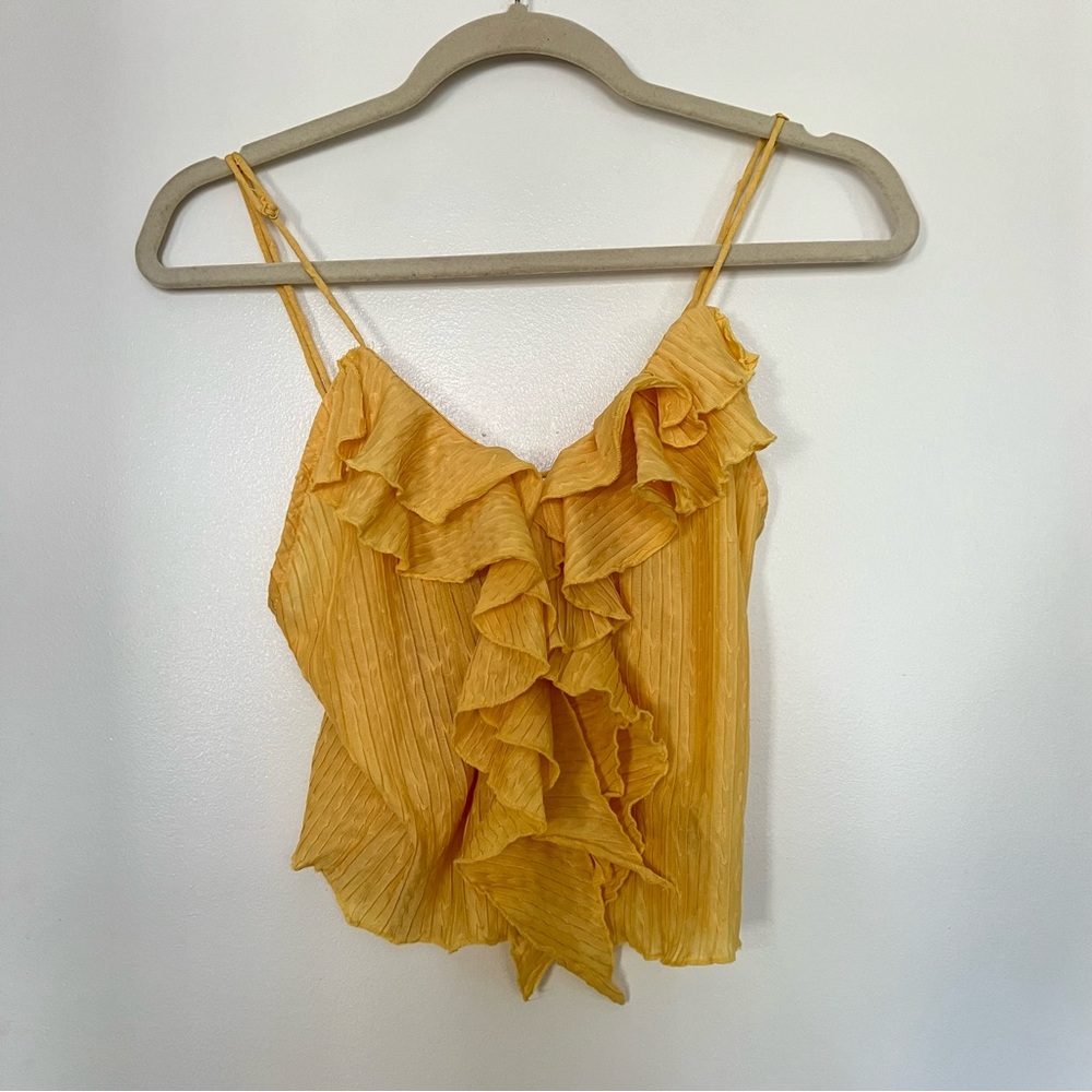 Zara strappy ruffle blouse NWOT